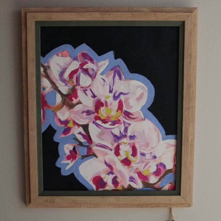 Orchid Acrylic on Canvas board
