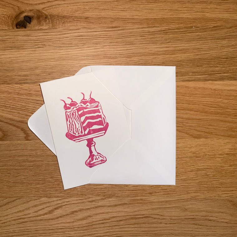 Pink Cake Card