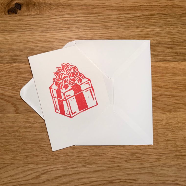 Red Present Card