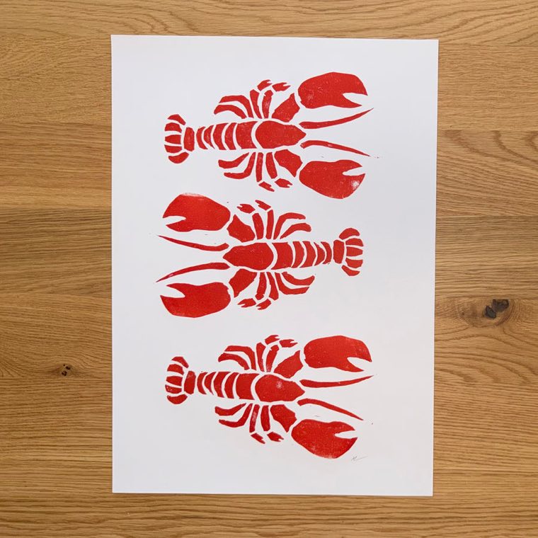 Rock Lobsters A3 Print
